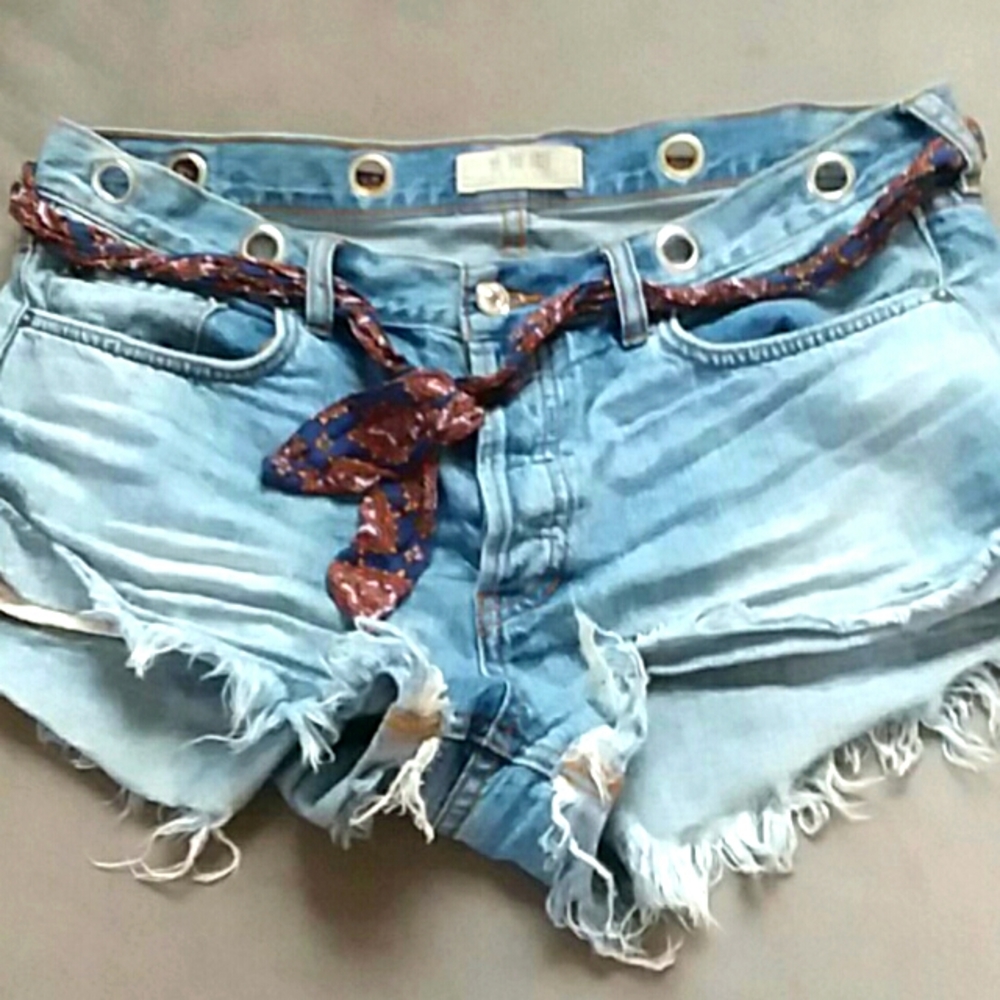 We The Free frayed denim shorts